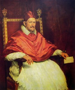 Paus Innocentius X, familienaam Giovanni Battista Pamphilj, door Velazquez