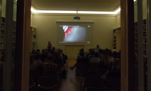 Inkijkje vanuit de tuin van het Koninklijk Nederlands Instituut te Rome.