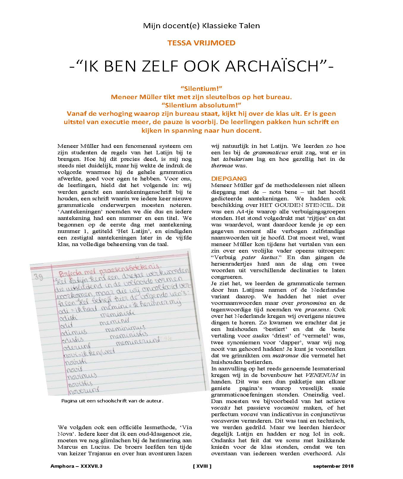 Frank Müller, een mythe voor de klas.